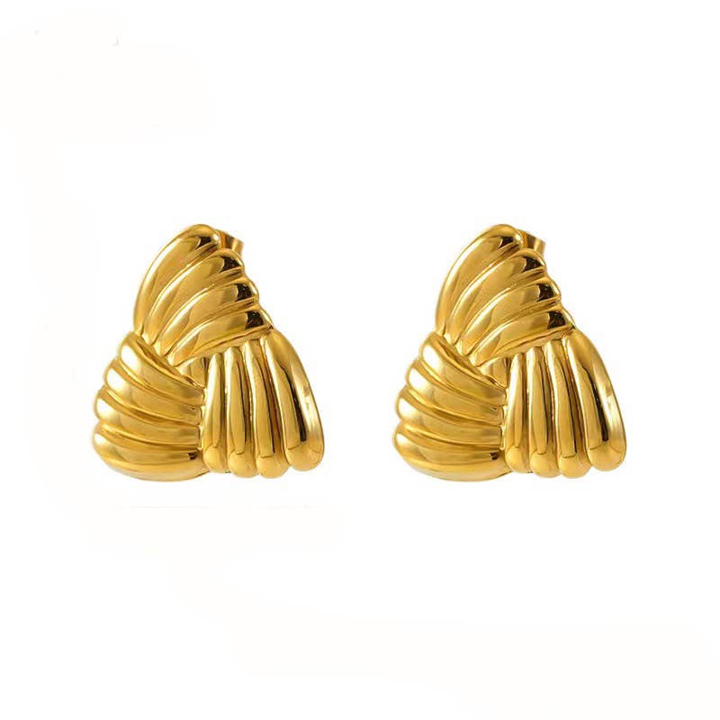 Savvy Bling - Wholesale Dangle Earrings - Textured Triangle Earrings0