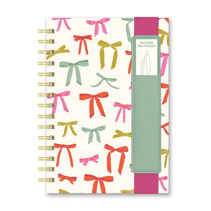 Studio Oh! - Wholesale Notebook - Put a Bow on It Oliver Notebook with Pen Pocket