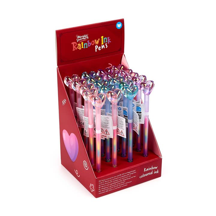 Amore Heart Rainbow Ink Pen for wholesale by Puckator Ltd