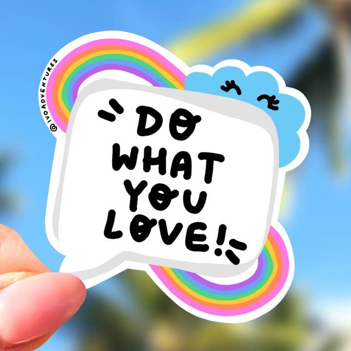Autocollant - Fais ce que tu aimes pour la vente par Yeah Bunny
