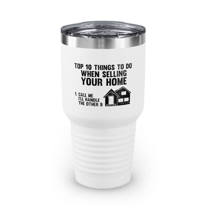 30-Unzen-Becher aus Edelstahl, Farben, urkomisch, Immobilienmakler, Makler, Makler, Wortspiel, humorvolle Immobilien, Gutachter, Arbeiter, Buchhalter für den Großhandel von Teegarb LLC