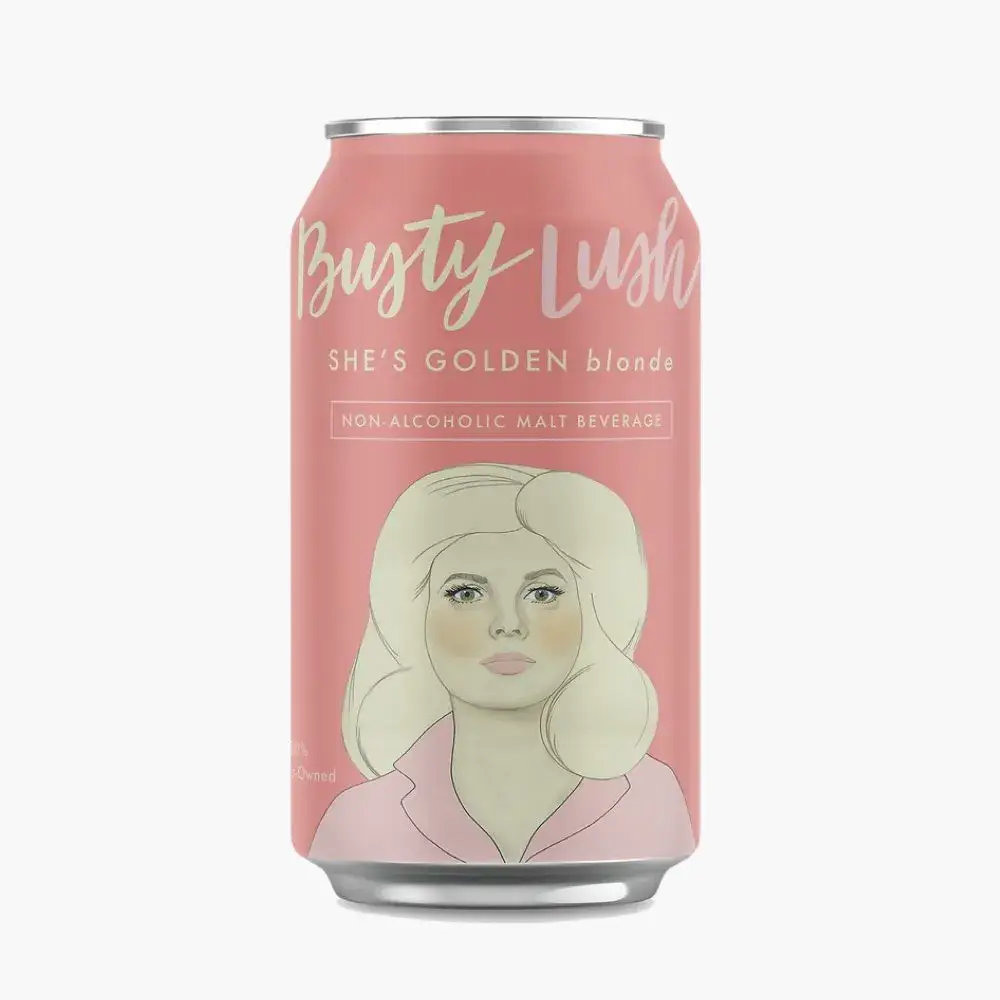 Busty Lush - Wholesale Non-Alcoholic Beer - She's Golden Non-Alcoholic Blonde Ale (6pk)1