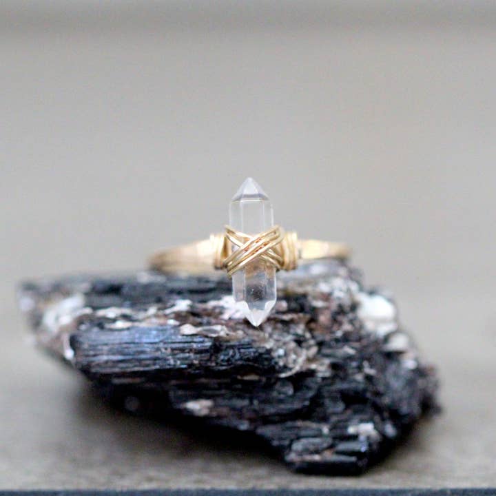 Saressa Designs - Wholesale Single Stone/Solitaire Ring - Crest Ring - Crystal Quartz1