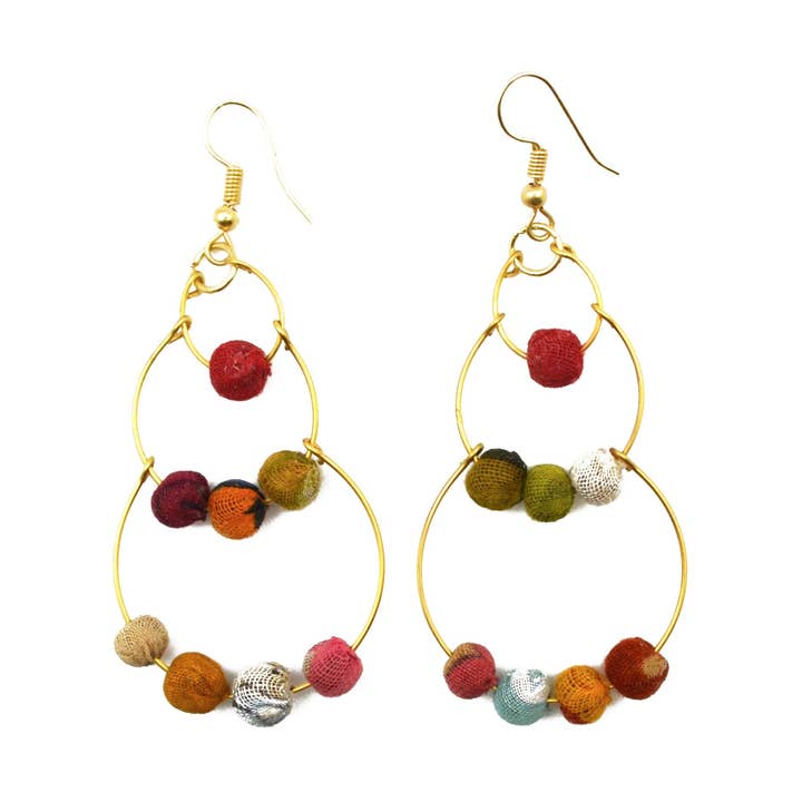 Aasha Rows of Beads Earrings for wholesale by Anju Jewelry