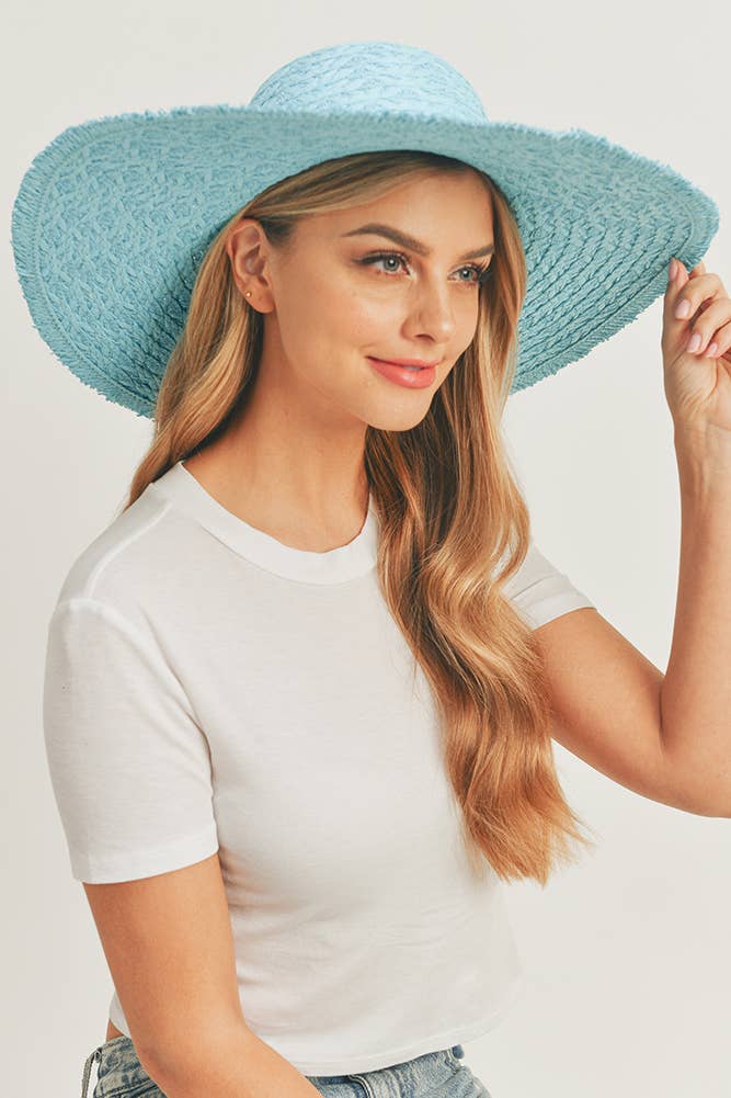 Hana - Wholesale Strohoed - Dames - Zonnehoed Solid Floppy13