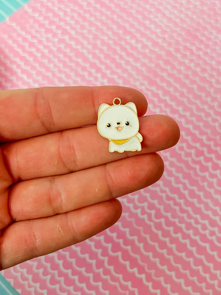 Halsketting en oorbellen van Marshmallow the Puppy voor wholesale door Benny & Beans