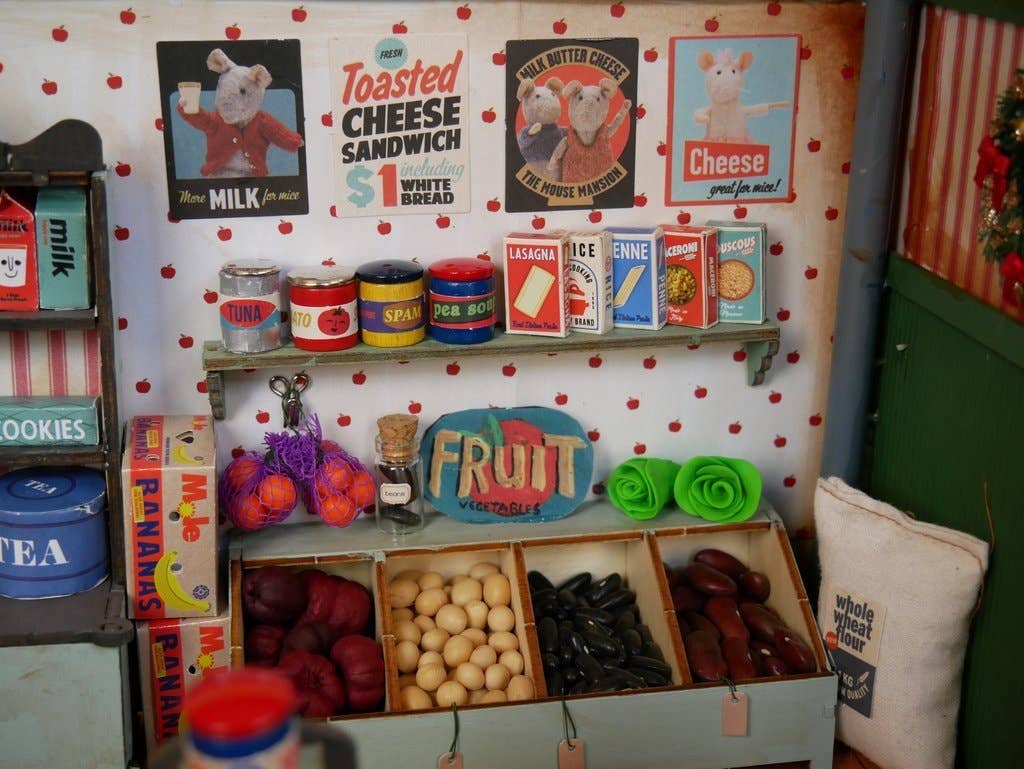 Het Muizenhuis - Wholesale Doe-het-zelf-knutselset - Kinderen - DIY-poppenhuismeubelset voor kinderen - winkel (schaal 1:12)6