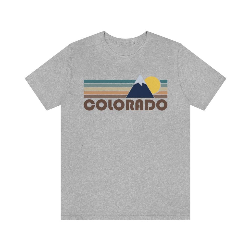 Hey Mountains - Wholesale Screen Printed T-Shirt - Women's - Colorado T-Shirt - Retro Mountain v2 Unisex Colorado Shirt5