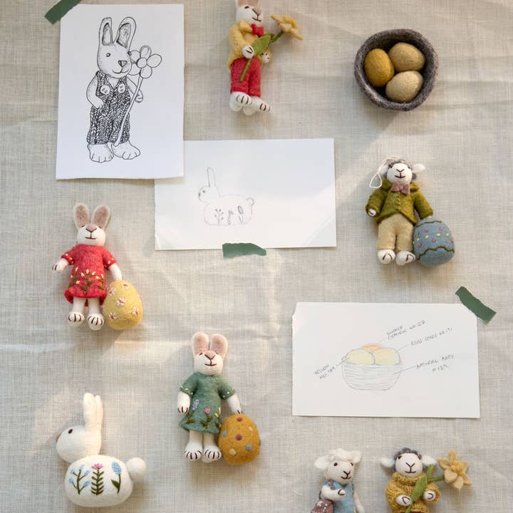 Gry and Sif - Vente Objets de décoration - Grand nid aux œufs jaunes1