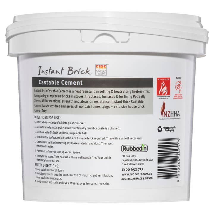 Rubbedin Cleaning - Wholesale DIY craft kit - Firewise® Instant Brick 4kg1