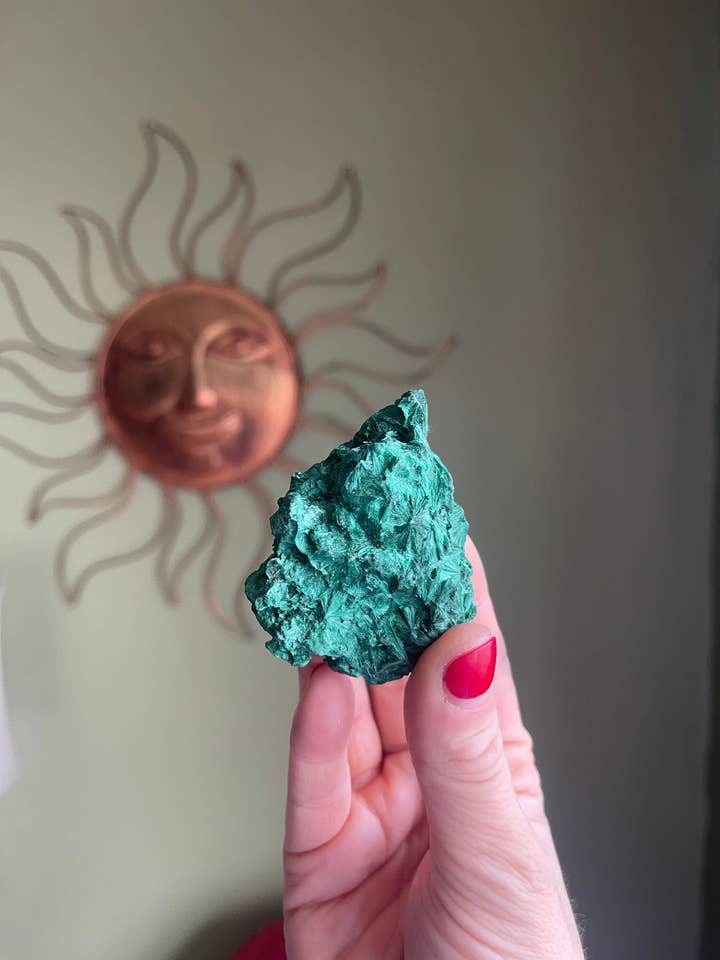 Natural Fibrous Malachite Raw Crystal, Velvet Malachite for wholesale by Tumbledshop