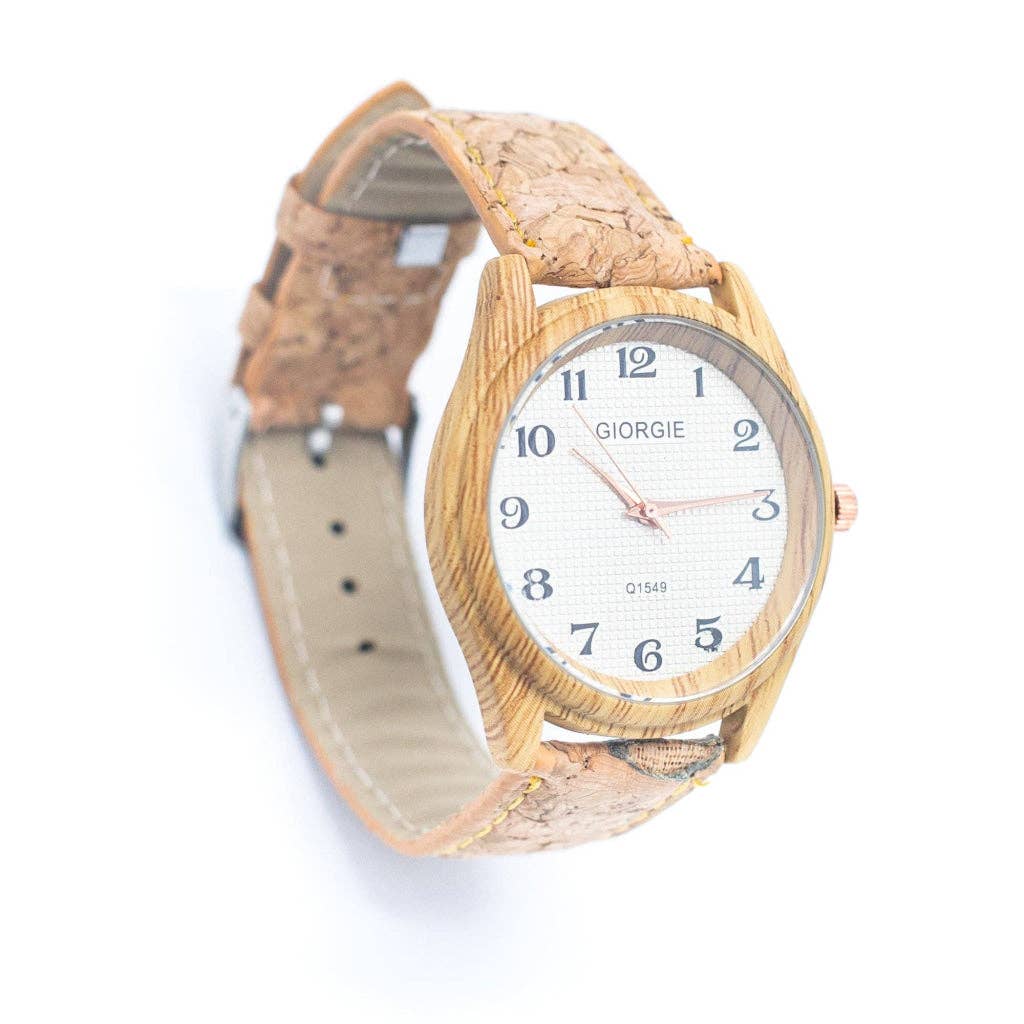 Meninas Bonitas Cork – wholesale Armbandsur - Dam – Naturlig korkklocka WA-392 *utan låda8