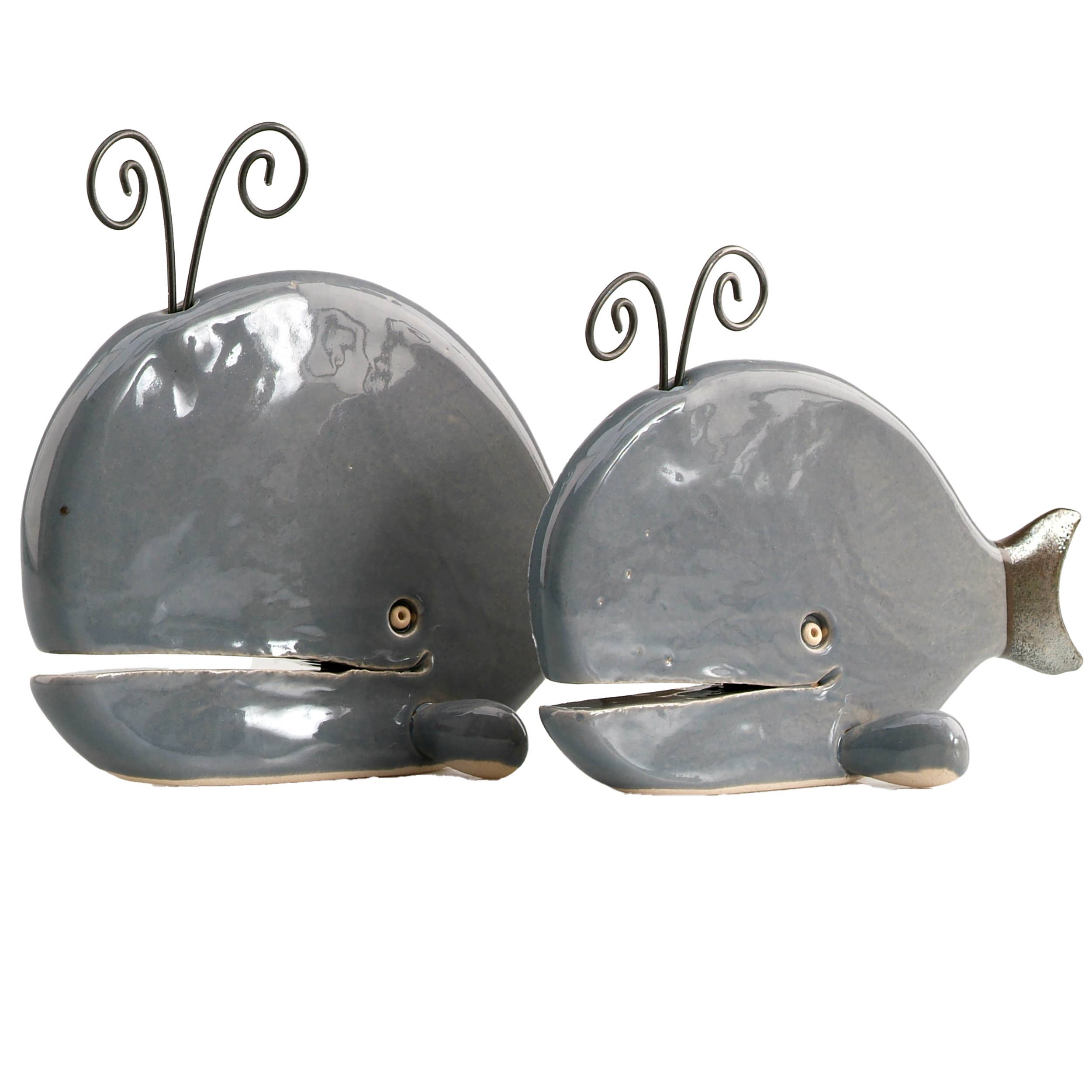 Enigma Supplies - Venta al por mayor Figura decorativa - Figura de cerámica con diseño de ballena con caño0