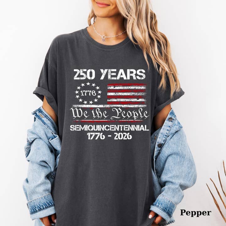 T-shirt du 250e anniversaire de l'Amérique par Comfort Colors pour la vente par Teedico
