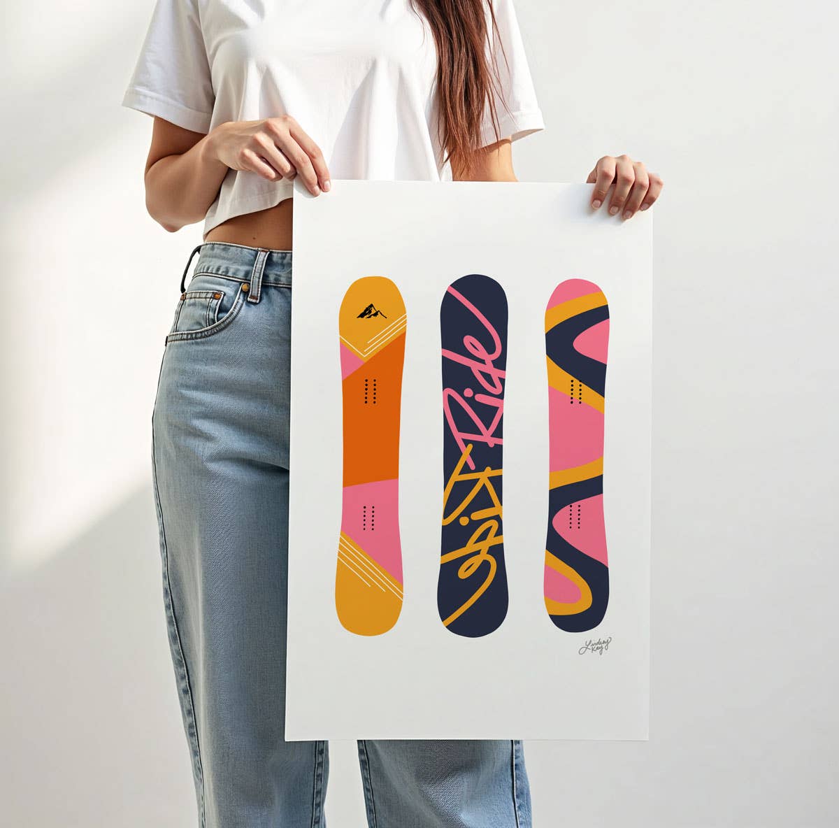 Lindsey Kay Collective - Wholesale Art Print - Snowboard's Illustration - Art Print1