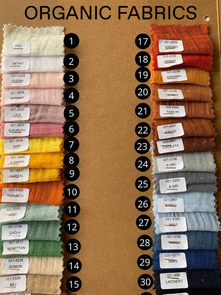 Tissu froissé en mousseline, couleurs unies, coton de couture pour la vente par Himmelberg Baby