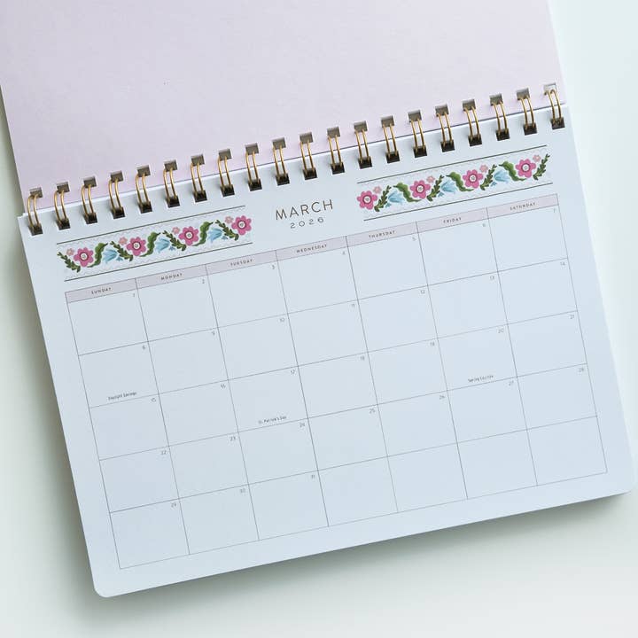 Idlewild Co. - Wholesale Planner - 2026 Desktop Planner, Block Print Stripe7