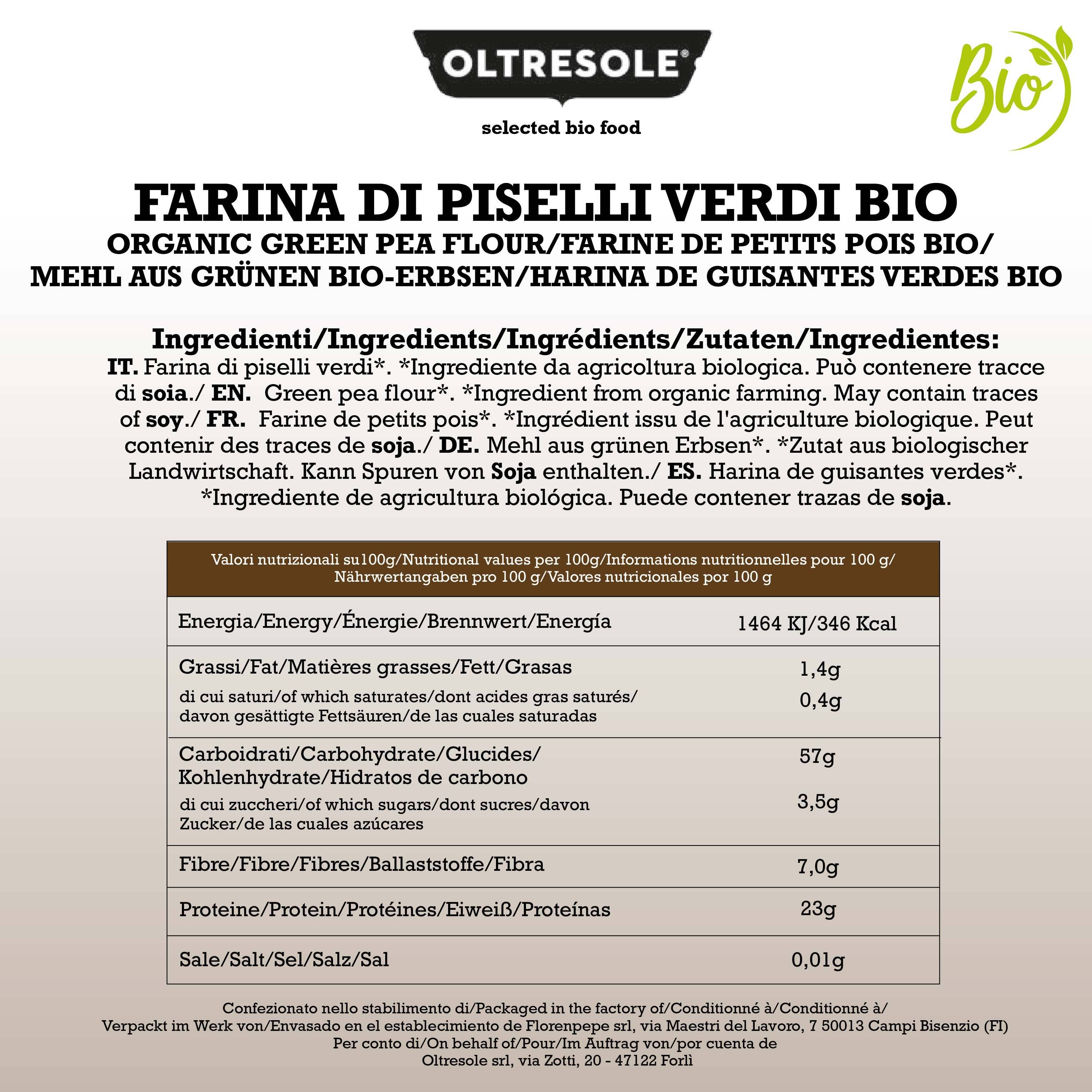 Oltresole - Wholesale Gluten-Free Flour - ORGANIC PEA FLOUR 1 Kg5