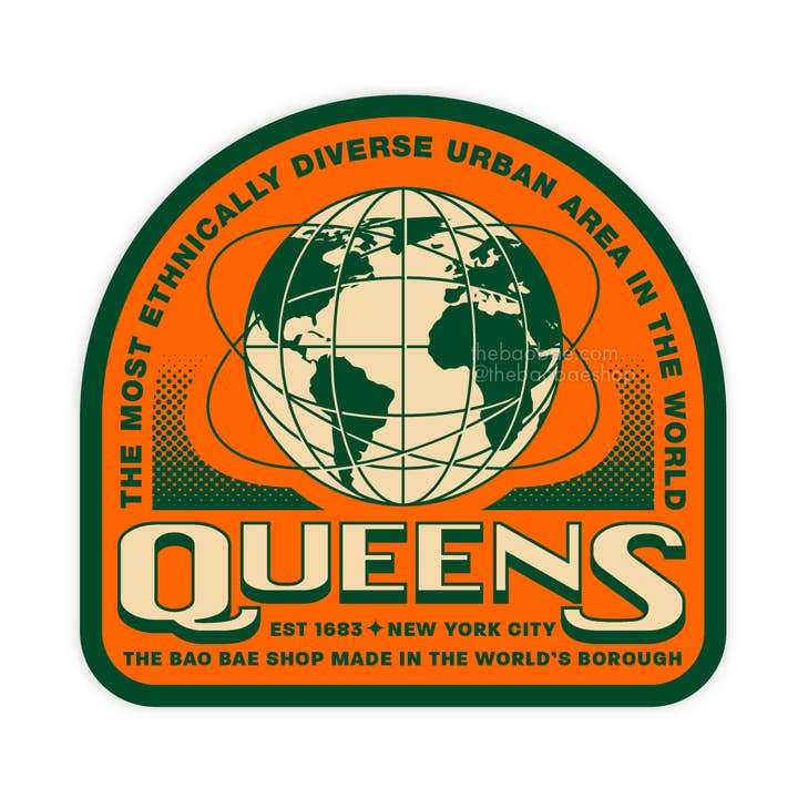 Queens NYC Diversity Badge Sticker for wholesale by The Bao Bae