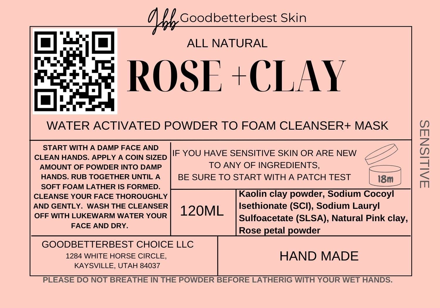 gbb Goodbetterbest Skin - Wholesale Facial Cleanser - This is the Ancient wisdom! Natural powders to gentle and mild foam cleanser 4oz for different skin types7