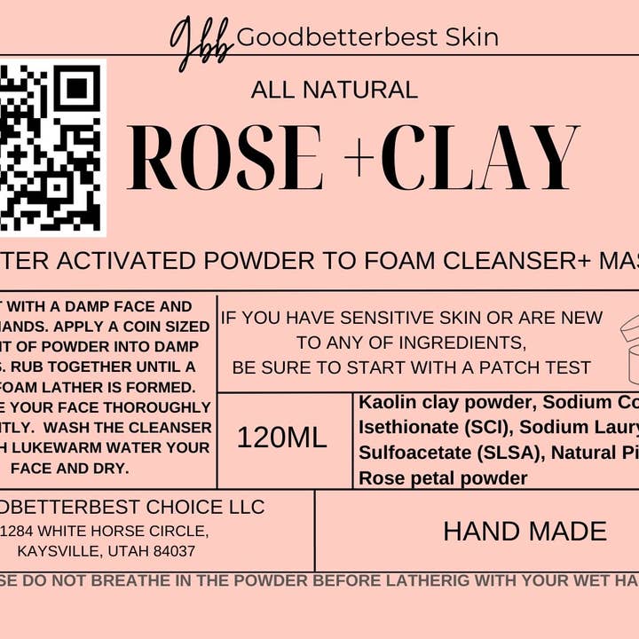 gbb Goodbetterbest Skin - Wholesale Facial Cleanser - This is the Ancient wisdom! Natural powders to gentle and mild foam cleanser 4oz for different skin types7