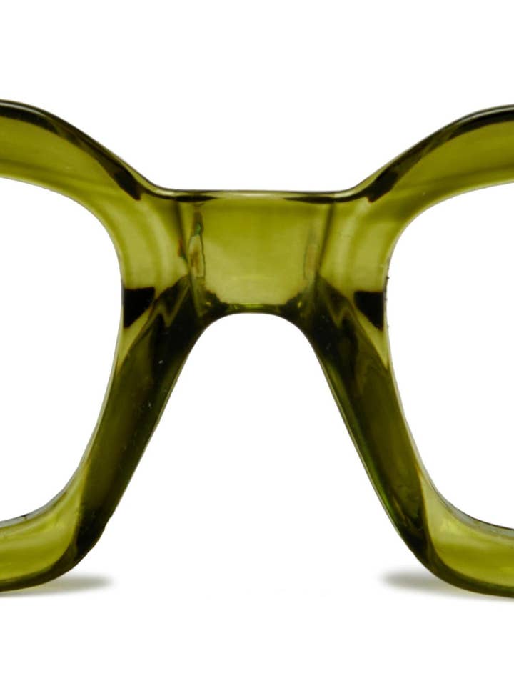 Gafas de moda transparentes - Verde oliva transparente para venta al por mayor de Funky Junque