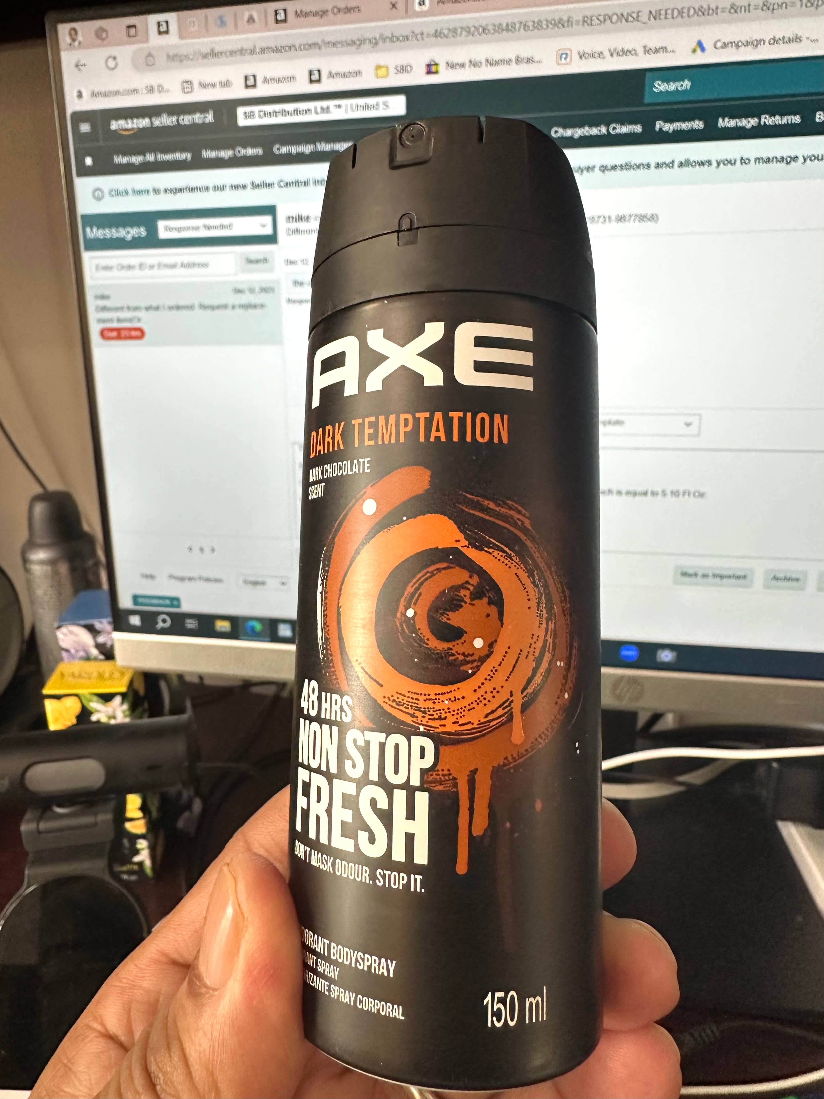 SB Distribution Ltd® - Venta al por mayor Desodorante - Hombre - Desodorante AXE Dark Temptation para hombre SBDs 150 ml (5,07 oz) paquete de 62
