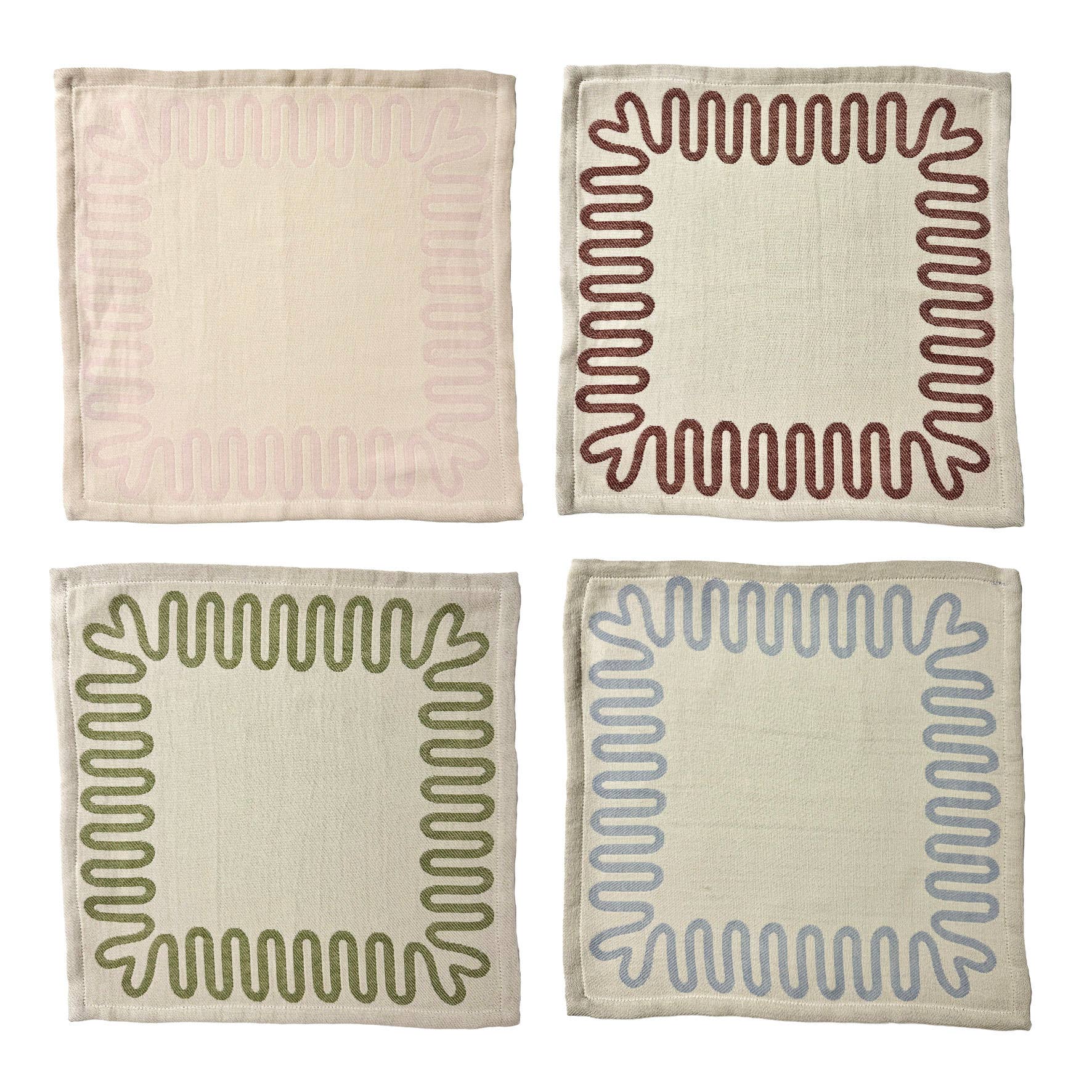 Shop KJP - Wholesale Dinner & Cloth Napkin - Napkin / Meander (set of 4)  3