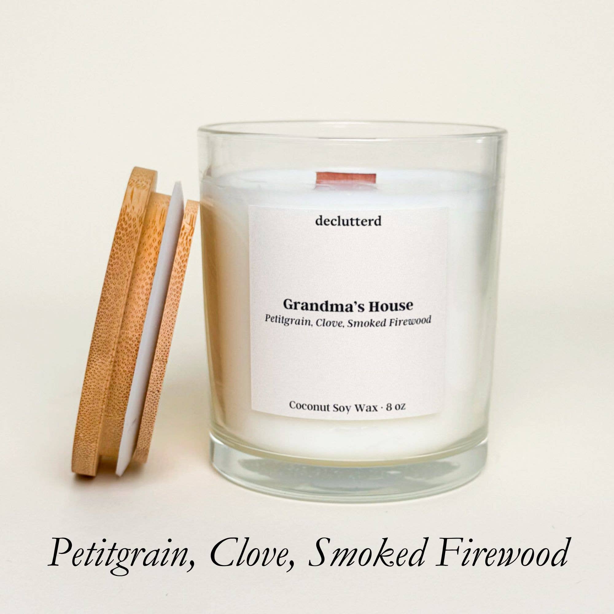 declutterd - Wholesale Jar/Filled Candle - Bulk declutterd 8 oz. Candles with Lid Non Toxic No Box9