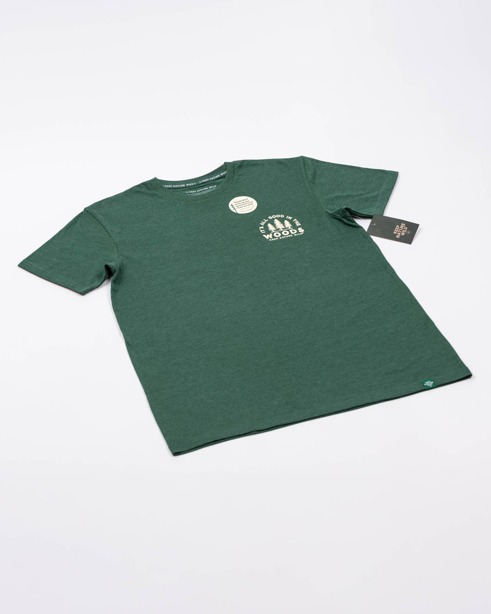 Keep Nature Wild - Wholesale Screen Printed T-Shirt - Unisex - Good in the Woods Unisex Tee | Heather Forest7