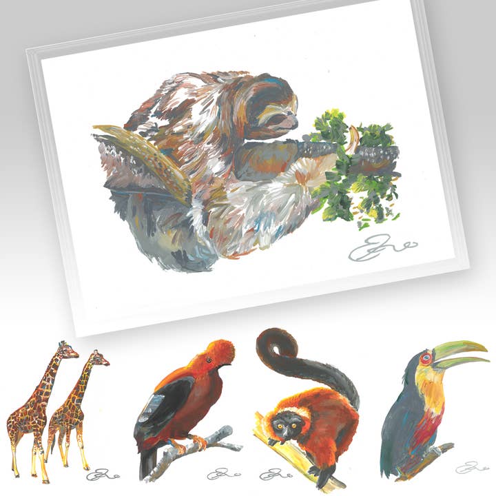 Pack de Postales — Zoológico #01 para venta al por mayor de Eric Hanson Artwork