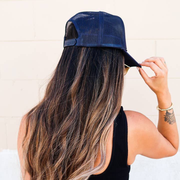 Not From Malibu - Wholesale Trucker Hat - Women's - Cows Come Home Trucker Hat (Navy)6