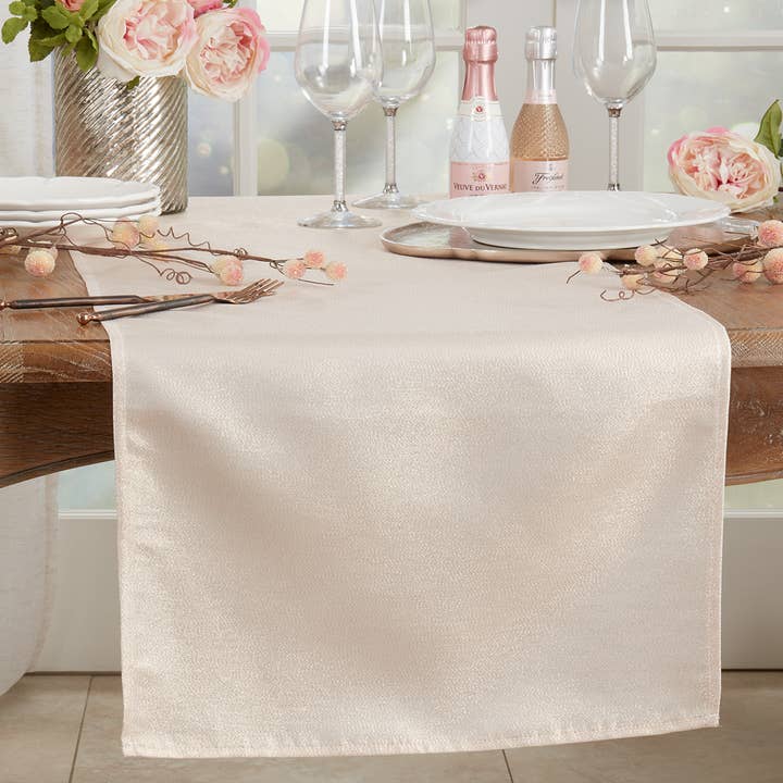 Fennco Styles - Wholesale Table runner - Rose Gold Shimmering Holiday Table Runner 2