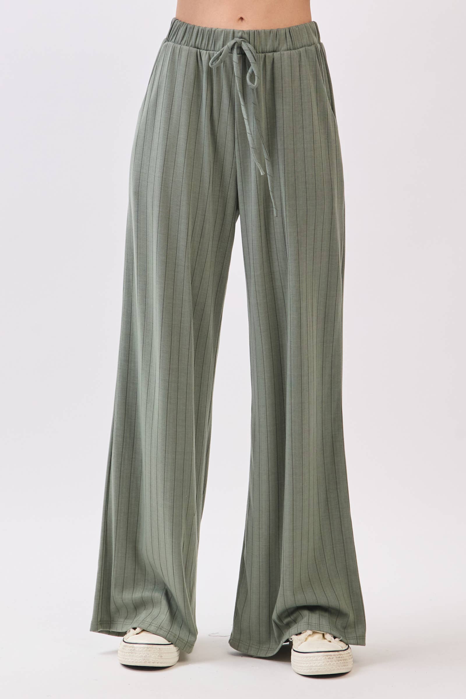 BOMBOM - Wholesale Pants - Women's - PA1146 Rib Knit Wide Leg Pants2