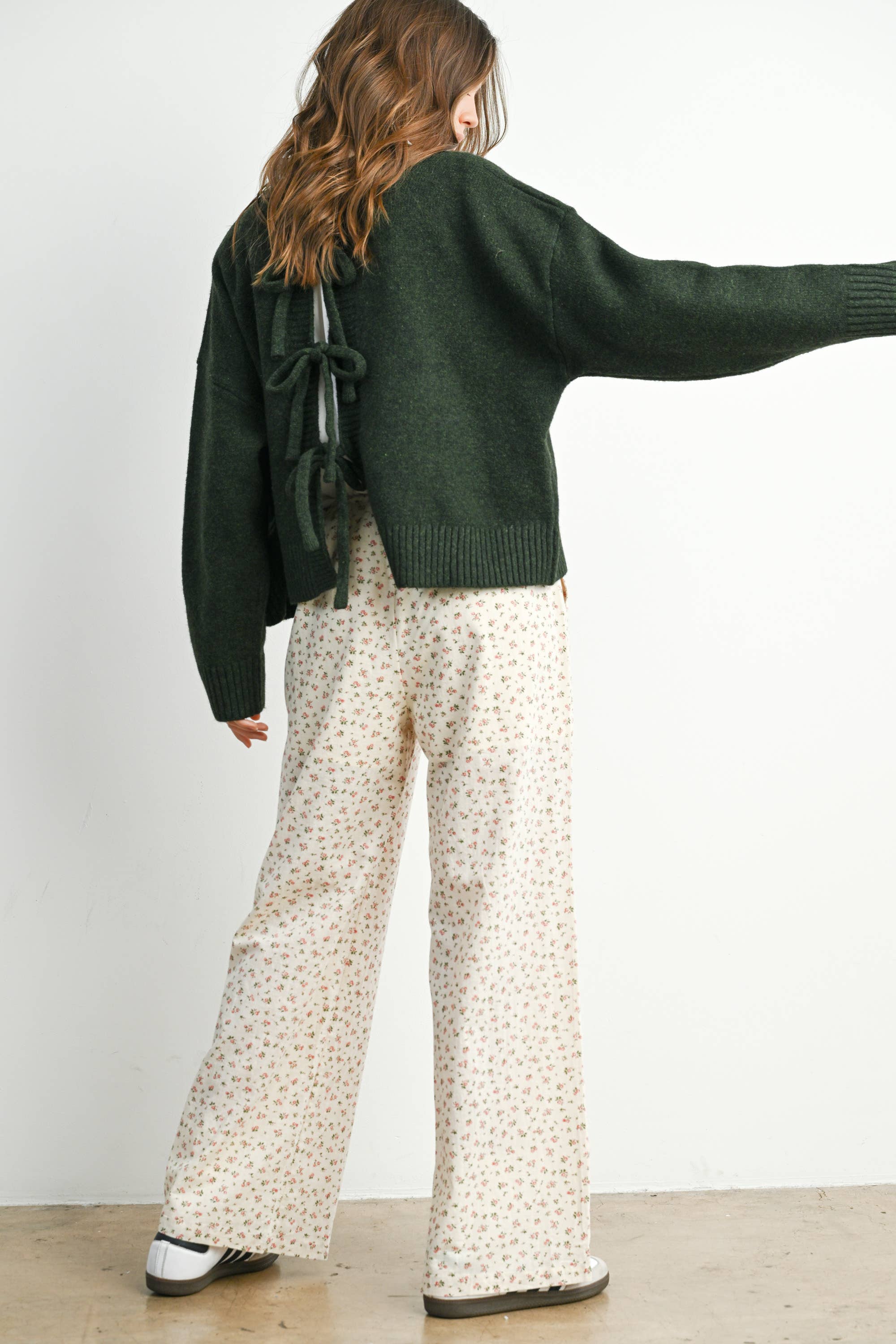 BUTTERMELON - Wholesale Knit Sweater - Women's - Tie-back Sweater - BMW781528