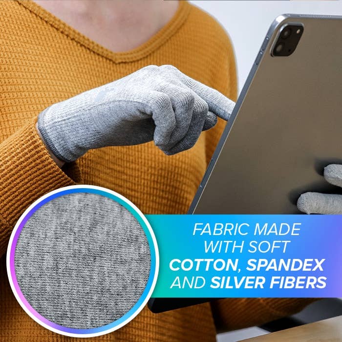 Gray EMF Radiation Protection Gloves for wholesale on Faire