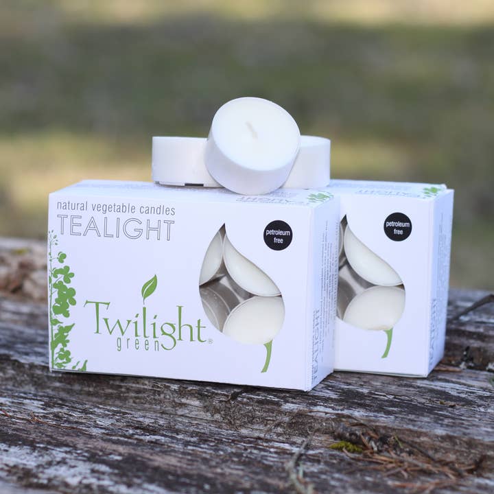 Natural Vegetable Wax Tealights | 12 Pack for wholesale by Twilight Collection
