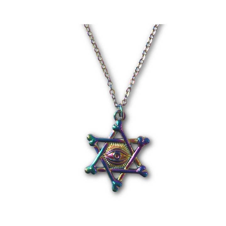 All Seeing Eye Star Necklace for wholesale by Crystal Magick Wholesale Ltd