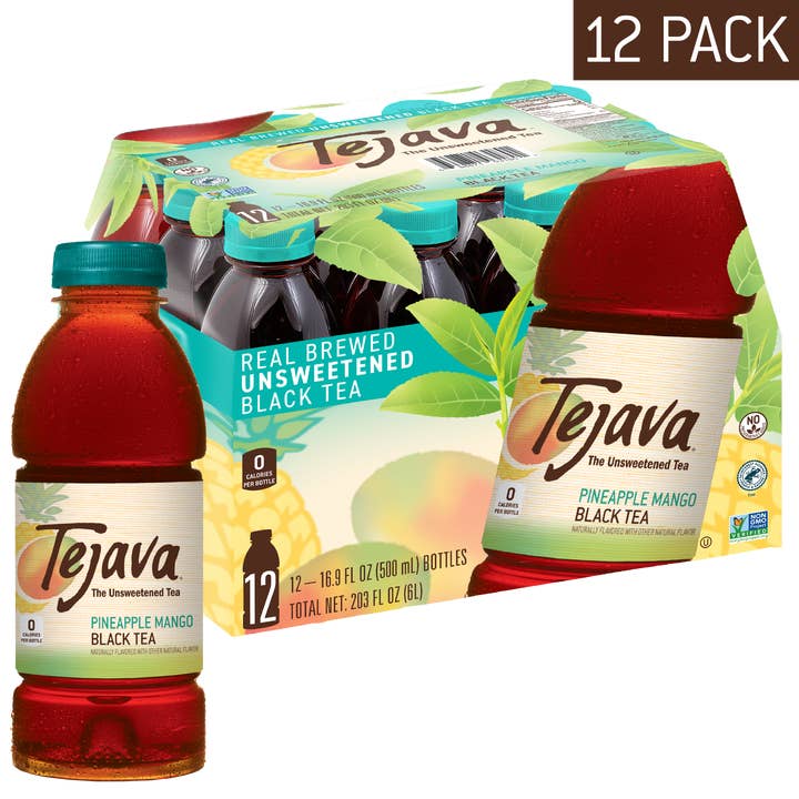Crystal Geyser Water Company - Wholesale Iced Tea - Tejava Unsweetened Pineapple Mango Iced Tea (pack of 12)1