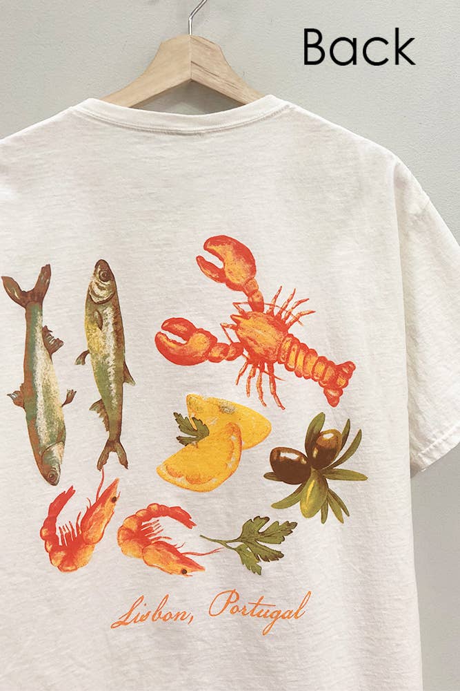 CREAM Lisbon Sardines Tee for wholesale on Faire