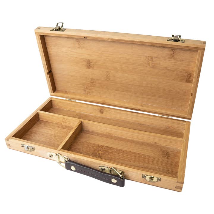 Pacific Arc - Wholesale Storage Bin - Coleto Tool Box for Art Supplies, 12 Inch x 6 Inch x 1.5 Inch, 3 Fixed Compartments