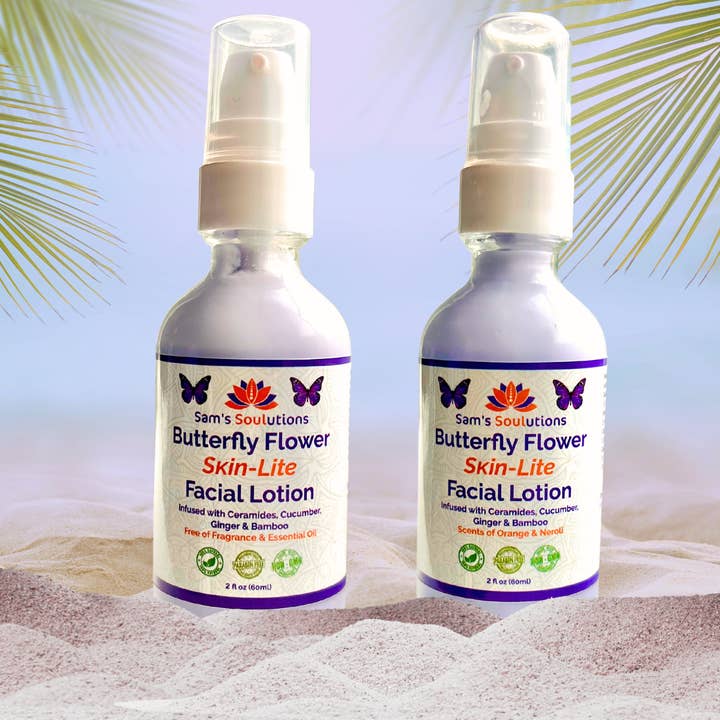 Loção Facial Pele-Ligeira Flor de Borboleta por atacado de Sam's Soulutions Plant-Based Beauty
