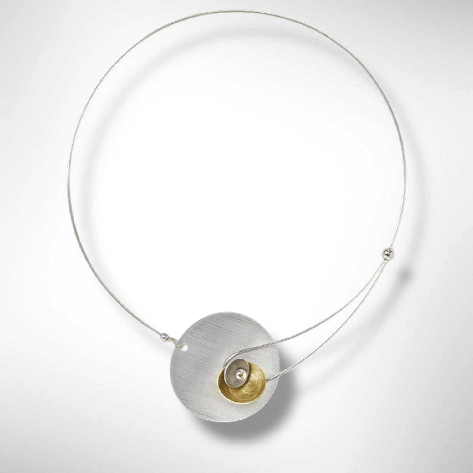 Chick Boss LLC - Wholesale Pendant/Charm Necklace - SOLSTICE Best Selling Elegant Small Angular Metal Necklace from the SCULPTURAL Collection with Simulated Pearl or Jade option6