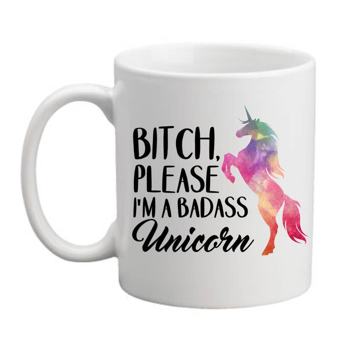Badass Einhorn-Kaffeetasse für den Großhandel von Fuzzy Loon Designs