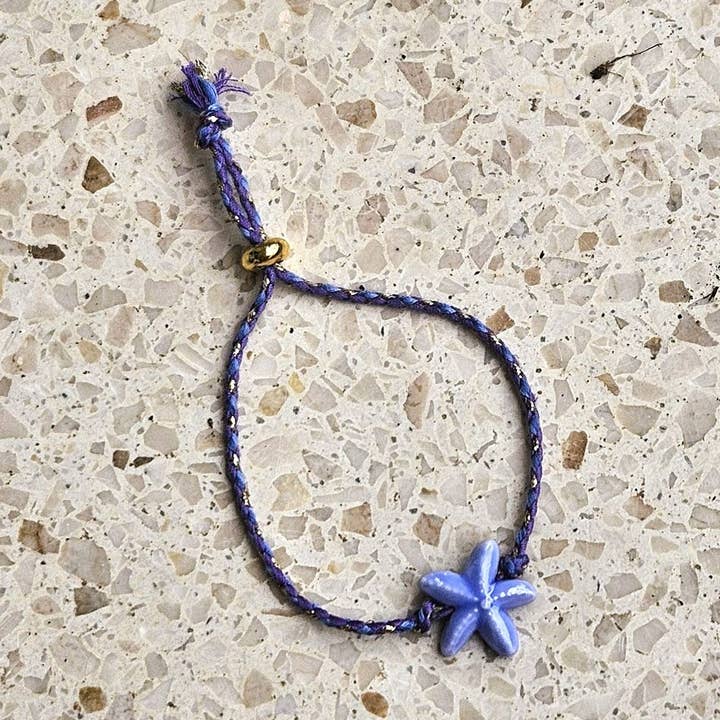 Starfish bracelet light blue for wholesale by Ibiza Boutique