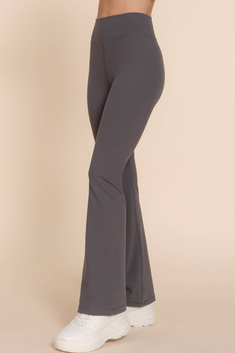 Active Basic | Active USA - Wholesale Athletic Pants - Women's - Waist Band Flare Stretch Workout Long Pants30