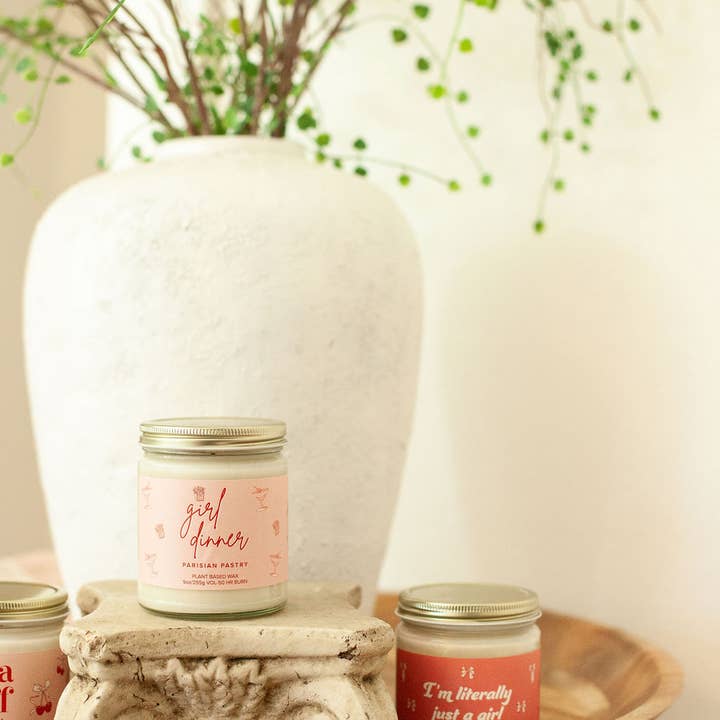 Austy Lou by Broken Top Brands - Wholesale Jar/Filled Candle - Girl Dinner 9oz Soy Candle4