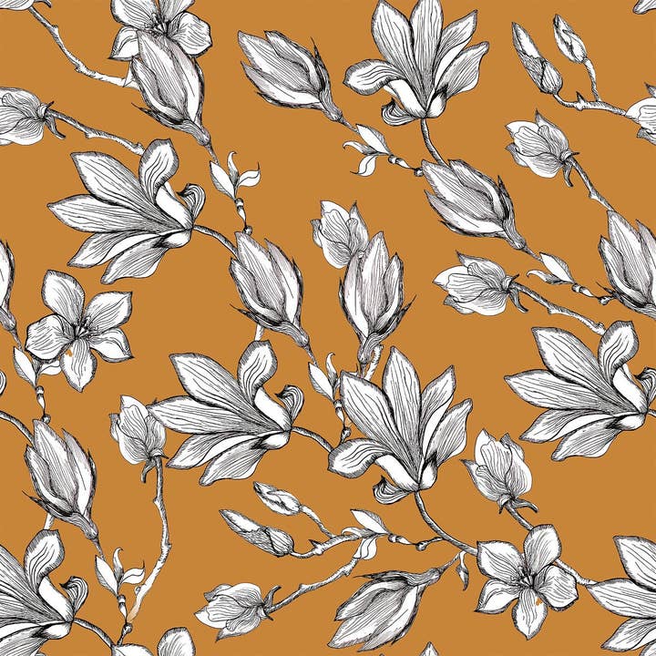 UniQstiQ – wholesale Tapetrulle – Brun blommig tapet