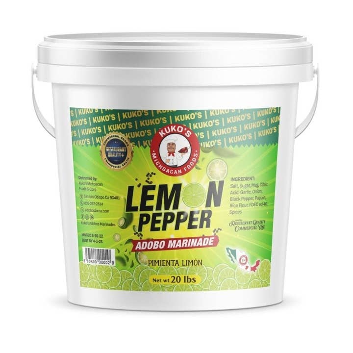 LEMON PEPPER Adobo Marinade for wholesale by Kuko's adobos marinade sauce and seasoning