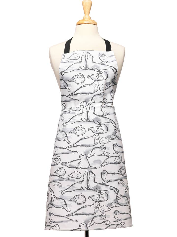 Inky Seals Kitchen Apron Cotton for wholesale by Creek Lifestyle